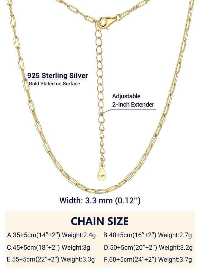 PROSILVER Dainty Gold Paper Clip Necklaces for Women Adjustable Chain Necklace - Image 5